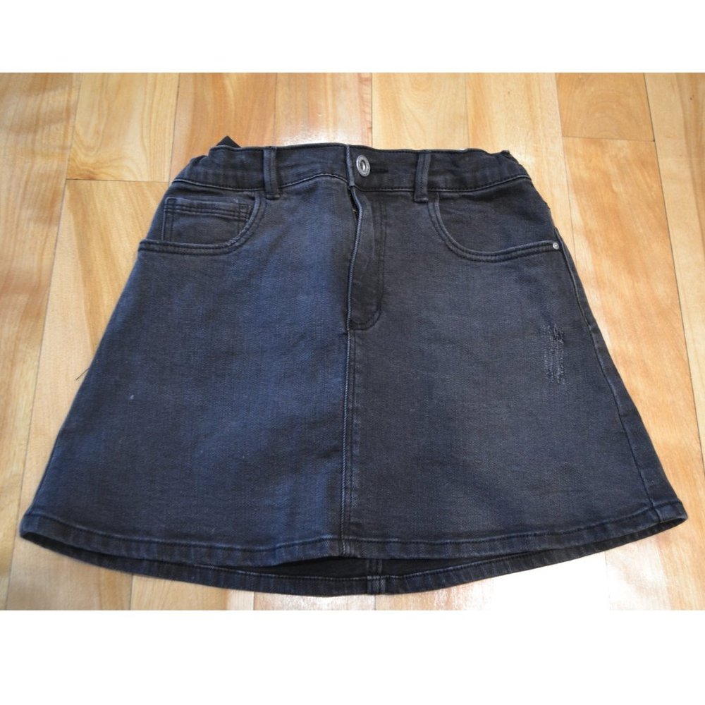 Zara Kids Girls (10) Black Denim Mini Skirt